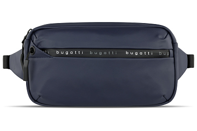 Сумка на пояс BUGATTI Blanc, синяя, тарпаулин/полиэстер, 26х5,5х13,5 см