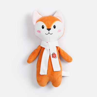 Мягкая игрушка Beastie Toys, лисенок с белым шарфом