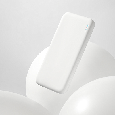 Внешний аккумулятор с подсветкой Люче (Luce) 10000 mAh, белый