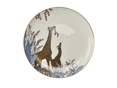 Тарелка PLATE 3 TRO (Белый/голубой) Тарелка PLATE 3 TRO (Белый/голубой)