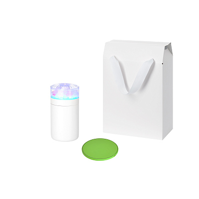 Подарочный набор Crystal, Auris, салатовый (увлажнитель воздуха, зарядное устройство) (Белый, зеленый)