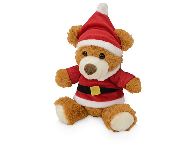 Плюшевый медведь Santa (Коричневый, красный, белый)