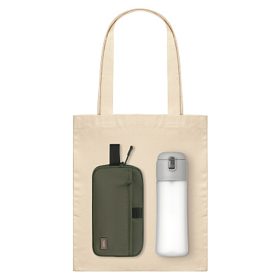 Подарочный набор Boston, Capella, зеленый/серый (дорожная косметичка, бутылка, шоппер) (Зеленый, серый) Подарочный набор Boston, Capella, зеленый/серый (дорожная косметичка, бутылка, шоппер) (Зеленый, серый)