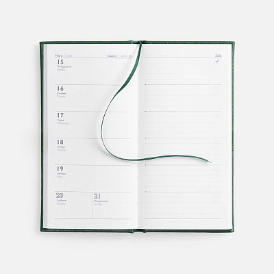 Еженедельник Baza, датированный, зеленый