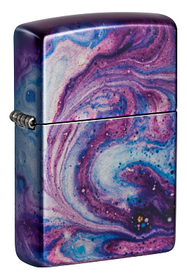 Зажигалка ZIPPO Universe Astro с покрытием 540 Tumbled Chrome латунь/сталь сиреневая 38x13x57 мм