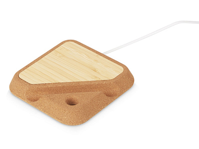 Беспроводное зарядное устройство Tetra, 15 Вт (Натуральный)