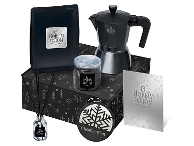 Подарочный набор Re:Vive с гейзерной кофеваркой, кофе и диффузором (Чёрный) Подарочный набор Re:Vive с гейзерной кофеваркой, кофе и диффузором (Чёрный)