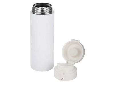 Вакуумная термокружка c кнопкой Guard, soft-touch, 400 мл, тубус