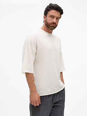 Футболка унисекс оверсайз T1, синяя (Белый)