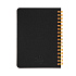 Блокнот на двойной пружине HELIX MINI, 105 х 150  мм, черный с оранжевым, блок в клетку - Фото 3