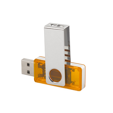 Флеш-карта TWISTA Transparent MS, 16Гб  (Оранжевый/прозрачный)