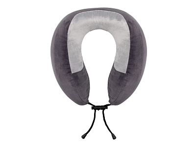 Подушка дорожная с эффектом памяти (Серый)