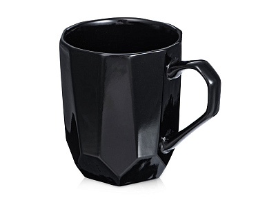 Кружка с гранями Amery (Черный глянцевый)