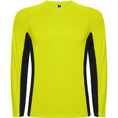 Спортивная футболка SHANGHAI L/S мужская, ФЛУОРЕСЦЕНТНЫЙ ЖЕЛТЫЙ/ЧЕРНЫЙ 2XL (Флуоресцентный желтый/Черный)