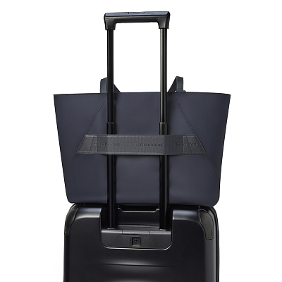Сумка VICTORINOX Victoria Signature Tote, синяя, нейлон/кожа, 51x15x30 см, 19 л