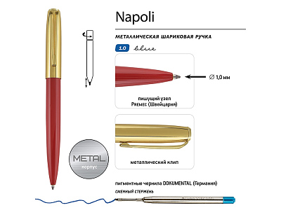 Ручка металлическая шариковая Napoli