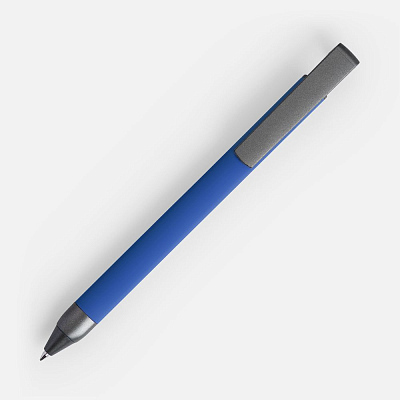 Ручка шариковая Standic с подставкой для телефона, синяя