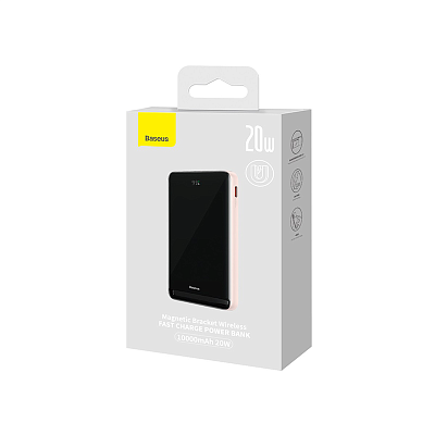 Беспроводной магнитный ПЗУ Baseus Magnetic Bracket 10000mAh 20W, белый