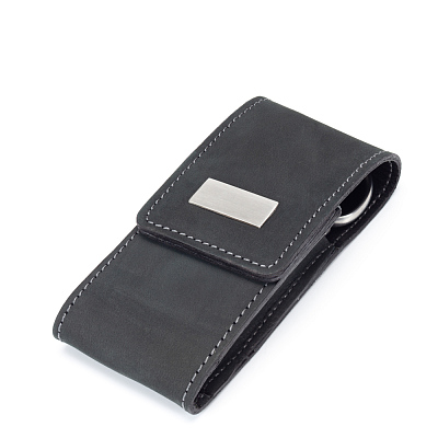 Маникюрный набор Erbe, 3пр. Футляр: натур.кожа, цвет черный