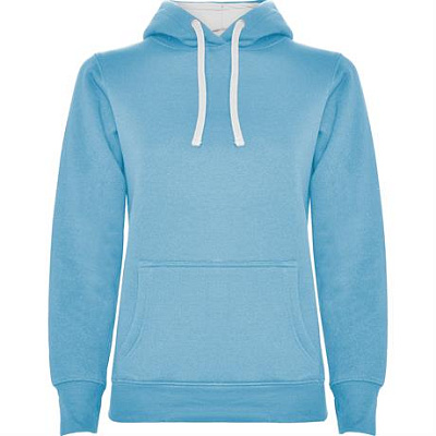 Толстовка URBAN WOMAN женская, НЕБЕСНО-ГОЛУБОЙ/БЕЛЫЙ M (Небесно-голубой/белый)