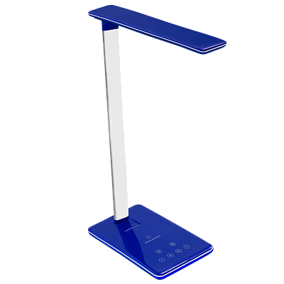 Настольная лампа c беспроводной зарядкой Lumos Ultramarine, синяя (Синий)