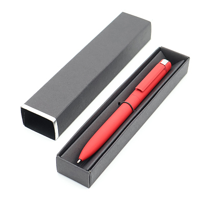 Ручка Espada в коробке Cradle чёрной с серебристым  (Красный)