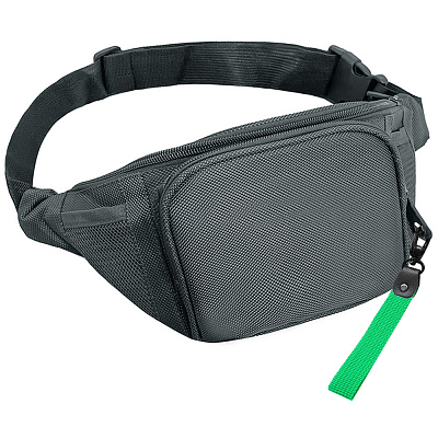 Поясная сумка SPLIT TO GO, Серый/Зелёный (Серый/зеленый)