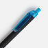 Ручка шариковая Prodir QS01 PRT-T Soft Touch, черная с голубым - Фото 4