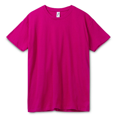 Футболка унисекс Regent 150, белая (Фуксия)