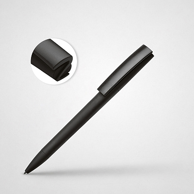 Ручка пластиковая soft-touch шариковая Zorro (Чёрный)