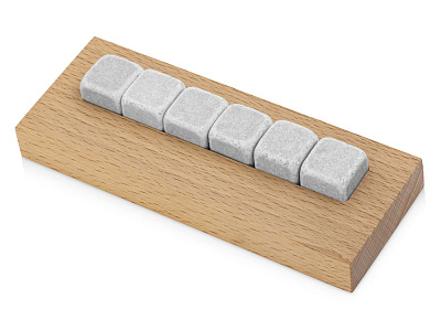 Камни для виски на подставке Highland (Натуральный, серый)