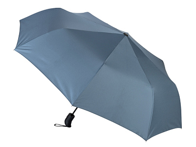 Зонт-полуавтомат складной Roof с куполом из переработанного пластика (Серый антрацит)