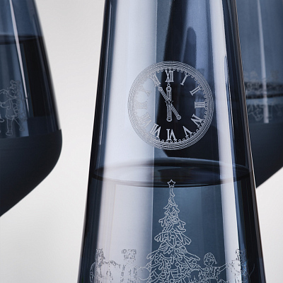 Подарочный набор декантер + 2 бокала, Сапфир (Sapphire) синий