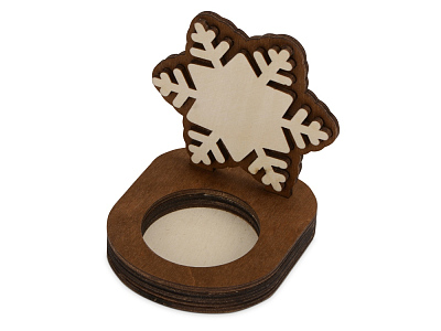 Подсвечник Снежинка (Натуральный, Мокко)