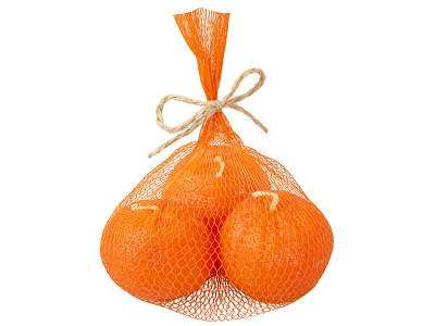 Набор свечей Мандарины в сетке, без аромата (Оранжевый)