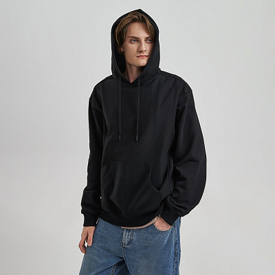 Худи релакс унисекс ADVENTURE, черный, размер XL/2XL (Чёрный)