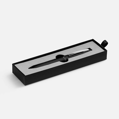 Ручка шариковая Bolt Soft Touch в футляре, черная (Черный)