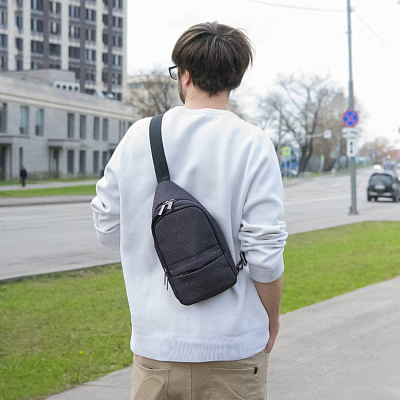 Сумка на плечо CORE, серый, 100% полиэстер 