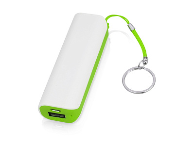 Внешний аккумулятор Basis, 2000 mAh (Белый/зеленое яблоко)
