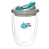 Стакан стеклянный Lotos с двойными стенками и крышкой, голубой - Фото 5