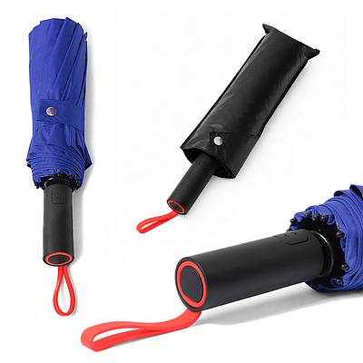 Кастомизированный автоматический складной зонт Altor  (Синий/красный)
