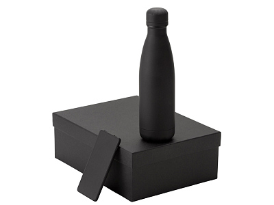 Подарочный набор COLOR IT с термобутылкой и повербанком (Чёрный)