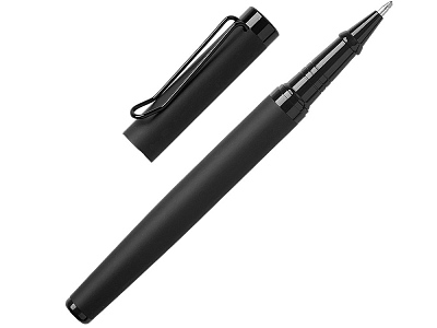 Металлическая ручка роллер Black Lama soft-touch