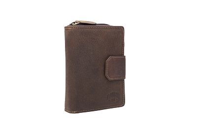 Бумажник женский KLONDIKE «Wendy», натуральная кожа в темно-коричневом цвете, 10 х 13,5 см