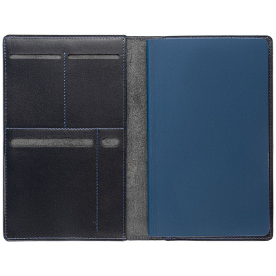 Еженедельник-портфолио Remini, недатированный, темно-синий (Тёмно-синий)