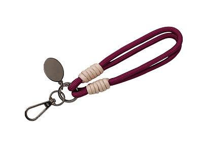 Брелок-браслет Bohemian (Бургунди/бежевый)