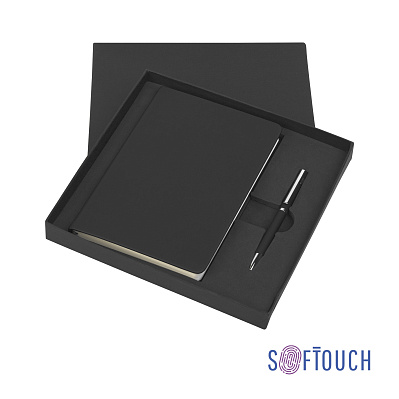Набор подарочный "Неаполь", покрытие soft touch  (Черный)