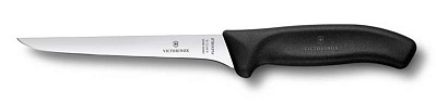 Нож обвалочный VICTORINOX SwissClassic, гибкое лезвие 15 см, чёрный (Черный)