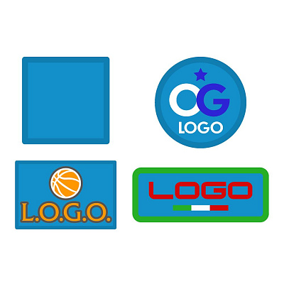 Шеврон из габардина Gabo S  (Голубой)