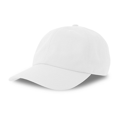 Бейсболка DAD HAT-S, 6 клиньев, металлическая застежка (Белый)
